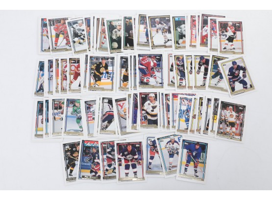 1992 Topps Hockey Card Lot Of Gold Cards 92 Cards
