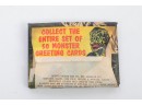 1965 Topps Monsters Greeting Cards Wax Pack Opened But Complete With Cards And Gum Cards Are Warped