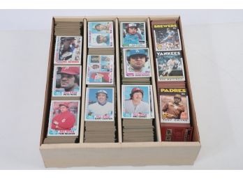 Lot Of 1982 Topps Baseball Cards And 1986 Topps Baseball Cards With Stars. 3 Rows 1982 1 Row 1986
