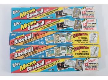 Lot Of 5 Micro Baseball Card Boxes