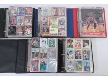 Lot Of Sports Cards In Binders. Partial Sets.
