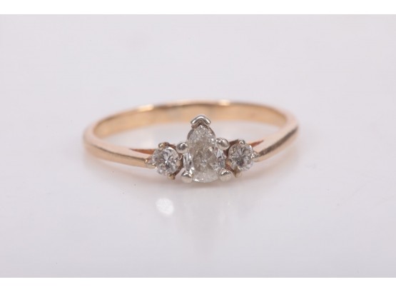 14k Gold Diamond Ladies Ring