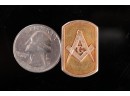 Vintage 14k Gold Masonic Button