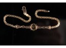 14k Gold Peridot And Diamonds Ladies Bracelet