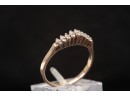 10k  Gold And Diamond Ladies Ring