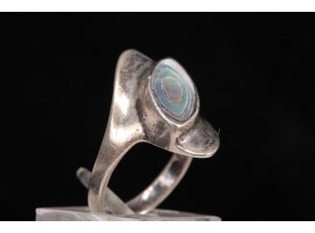 Sterling Silver Abalone Ladies Ring