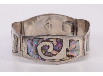 Mexican Sterling Silver Abalone Ladies Bracelet