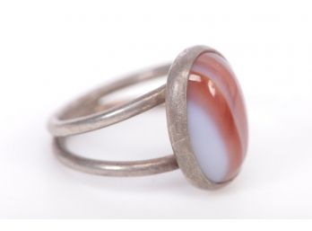 Sterling Silver Agate Stone Ring