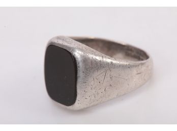 Sterling Silver Onyx Mens Ring