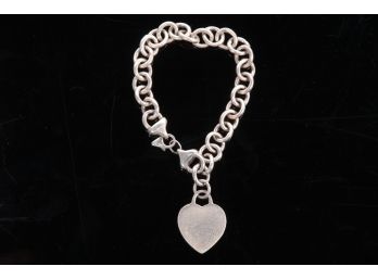 Vintage Sterling Silver Ladies Heart Bracelet