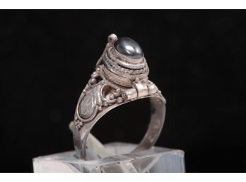 Sterling Silver Poison Secret Compartment Ring