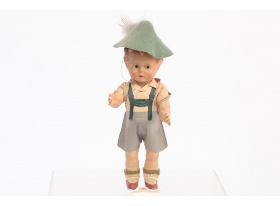 11' Mid Century West Germany Hard Plastic Doll