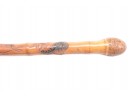 Late 1800 Early 1900 Hand Carved Snake Top To Bottom Bamboo Walking Stick With Top Compartment