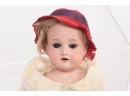 22' 1800 Doll Bisque Haad Marked Germany 370 Leather Body Doll