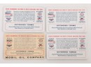 4pc Lot 1959 Mobil Credit Cards