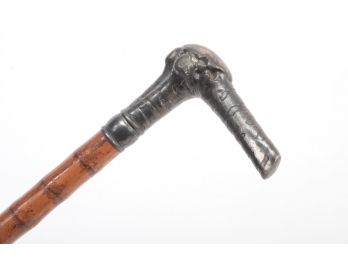 Late 1800 Early 1900 Bamboo Cane With Carved Dodo Head Handle