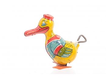 1930's Chin Walking Duck Wind-Up Toy