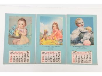 3 1948 Bunkerhill Radio Service Waterbury CT Calendars Different Prints