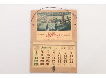 1950 State Dairy Waterbury CT Pocket Calendar