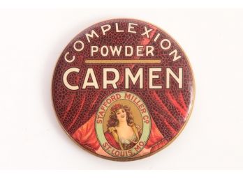 Vintage 1900s Carmen Complexion Powder Pocket Mirror