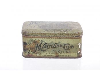 Early 1900 Maryland Clup Tobacco Tin
