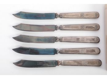 5 Rogers Bros Waterbury CT Butter Knives In Original Box