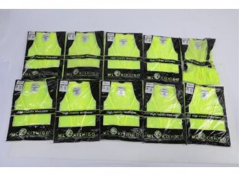 10 High Visibility Work Vests - Medium - New In Packaging
