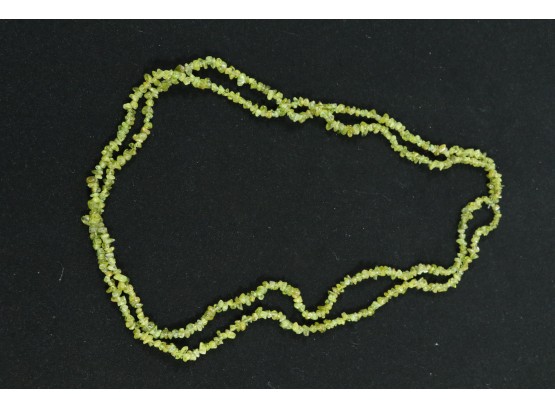 16' Long Green Stone Necklace