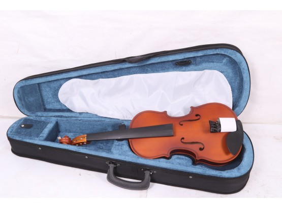 Mendini By Cecilio Violin For Kids & Adults, Varnish, 4/4 MV300 Satin Antique