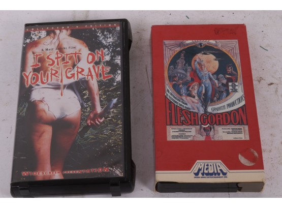 Pair Of Vintage Cult Classic VHS Movies -I Spit On Your Grave & Flesh Gordon