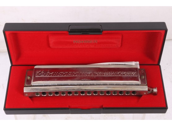 M. Hohner Chromonica 64 Professional 280 C Key Harmonica In Case (made Germany)