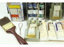 Large Art Box Full Of Oil Paints(Most New) Brushes And Many Other Art Supplies