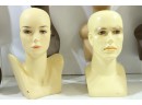 Group Of 8 Mannequin Heads Hard Plastic