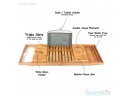 SereneLife SLBCAD20 Natural Bamboo Shower Caddy Shelf Tray New