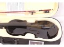 Mendini By Cecilio Violin For Kids & Adults W/Hard Case, 4/4 - Black