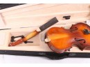 Pair Of Violins By Cecilio 1 Electric & 1 Full Size Both Have Broken Necks..for Repair