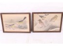 Pair Of Hand Colored Lithographs Of Birds By Artist Rex Brasher