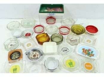 Large Group Of 29 Vintage Ashtrays From All Over