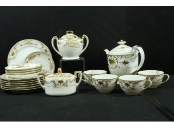 Group Of Vintage Nortake Gold Gilt China Tea Set