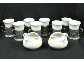 Group Of Vintage Pfaltzgraff  Cups And Pitchers