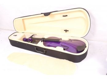 Cecilo By Mendini 4-String 16' Viola In Purple  With Case