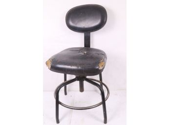 Vintage Cushioned Industrial Drafting Chair