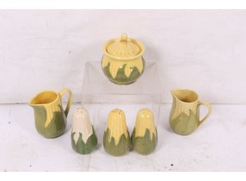 Group Of Vintage Shawnee Corn King Pottery Pieces