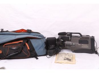 Vintage Panasonic M9000 VHS Movie Camera NV-9000 With Bag & Accessories