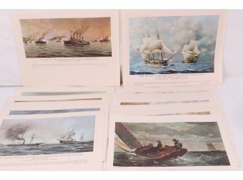 Lot Of 15 Color Prints Our Navy In Action Series  16' X 20'