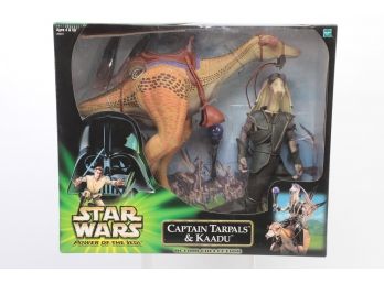 Star Wars Captain Tarpals And Kaadu Box Opened On One Side But Figure Still Attached To Backdrop