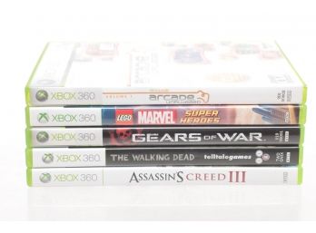 Lot Of 5 X-box 360 Games Including Assassins Creed 3