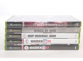 Lot Of 5 X-box Games Including Mechassault