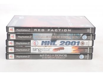 Lot Of 5 Ps2 Games Including Red Faction