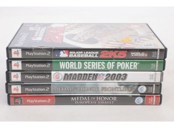 Lot Of 5 Ps2 Games Including Medal Of Honor